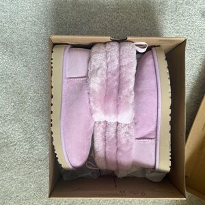 Pink Fur-Lined UGG Boots